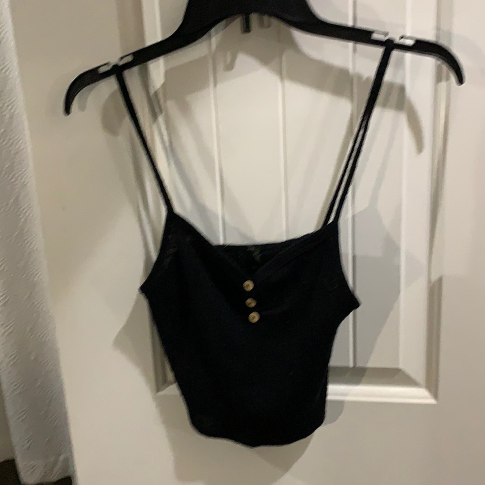 Black cropped cami